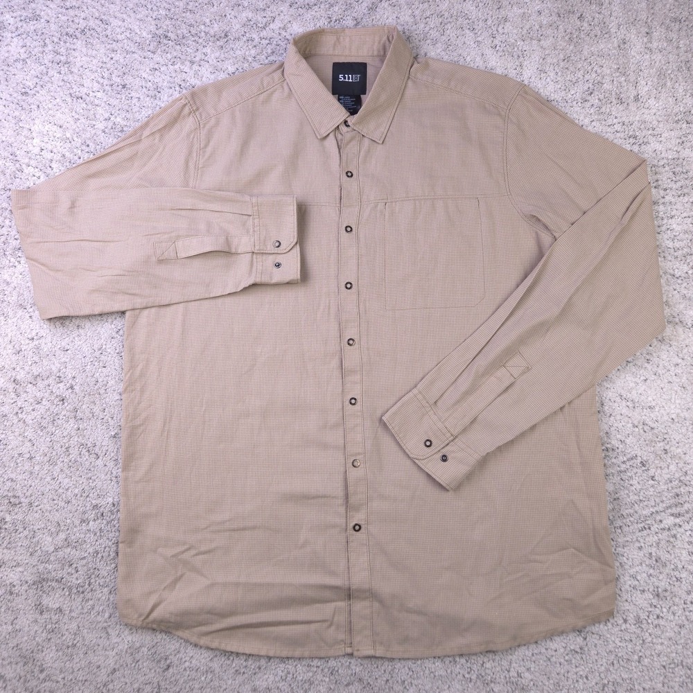 5.11 Tactical Igor Shirt Mens Large Khaki RapiDraw Snap Long Sleeve EDC Utility